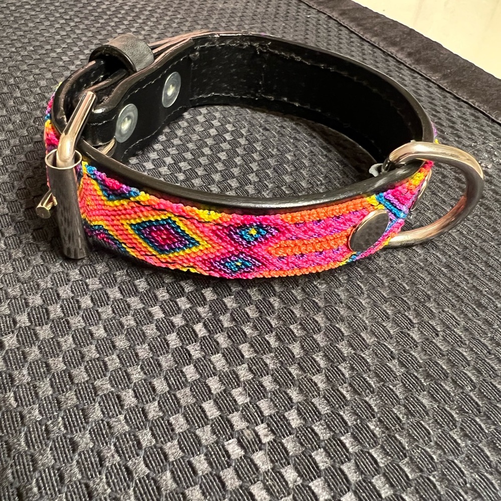 Beautiful Mexican Hand embroidered Pet Collar - Picture 2 of 9
